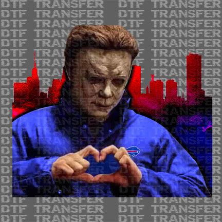 Michael Myers Bills Fan Iron-on Transfer